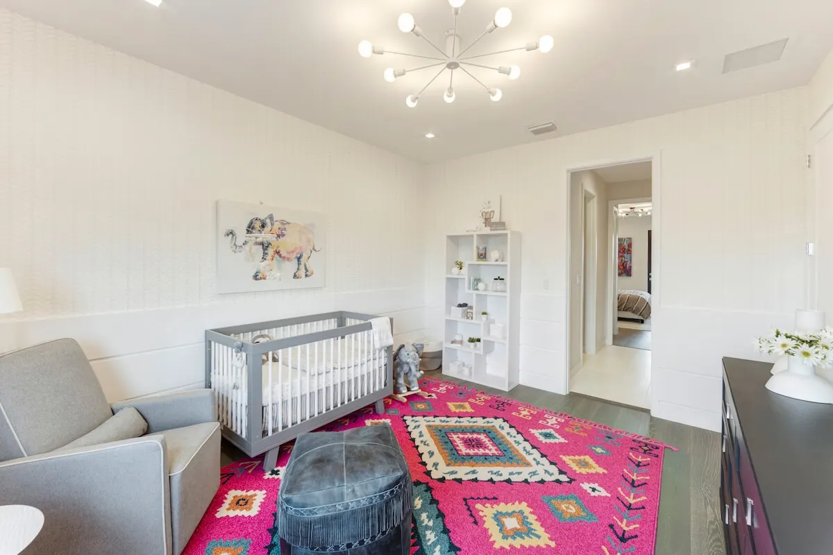 Guest bedroom with designer finishes